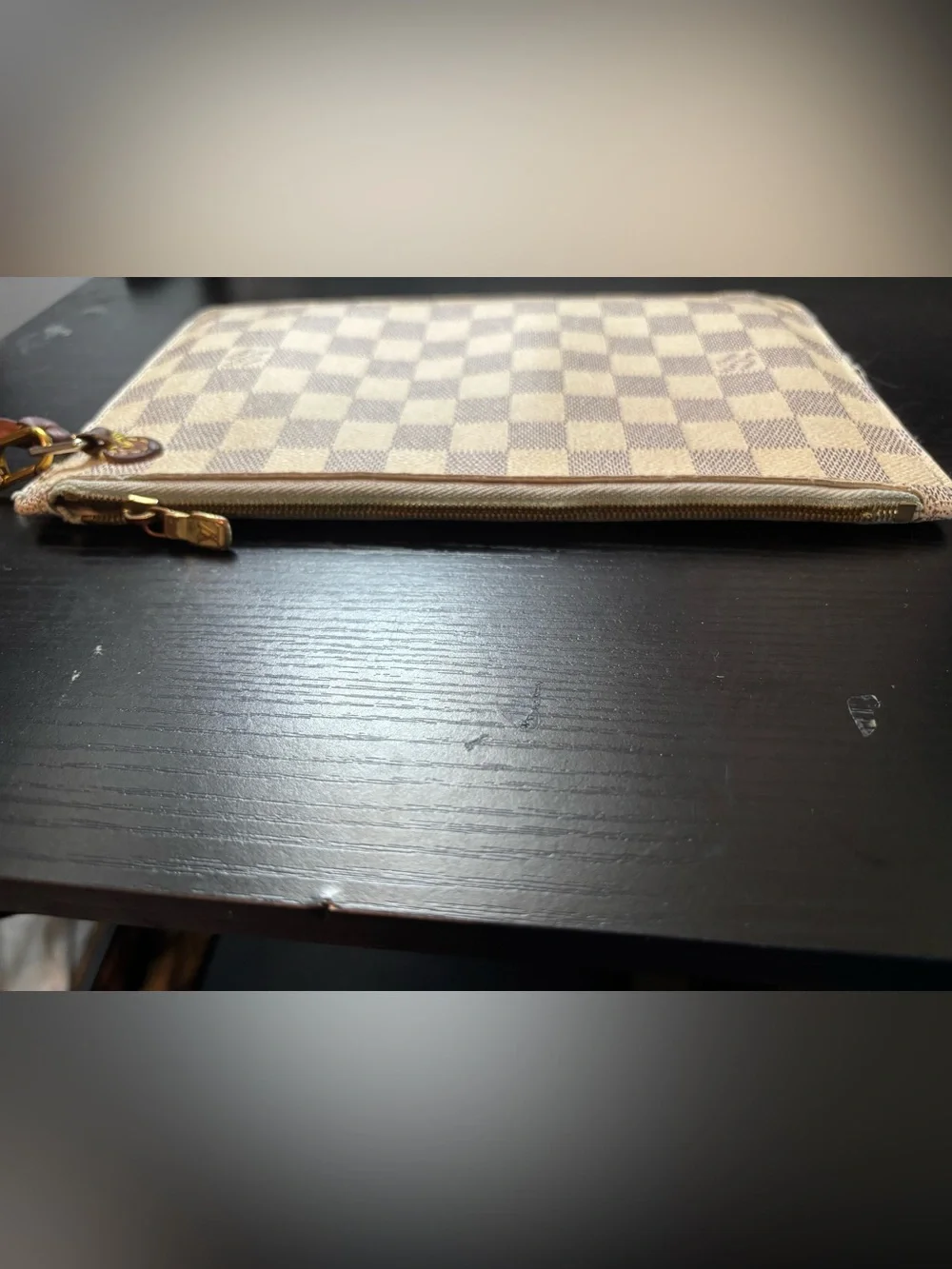 Authentic Louis Vuitton Neverfull Pochette MM/GM Pouch – Damier Azur Canvas